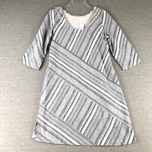 NWT Soft Surroundings SONYA Linen Blend Striped Dress - PXS